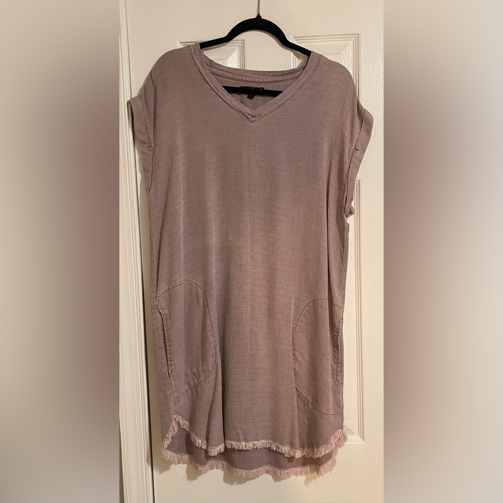 Purple dress with fringe endings